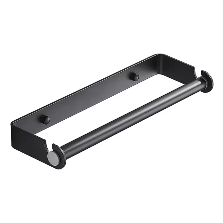 Soporte de Toallas de Papel Montado en la Pared para Cocina Estante de Almacenamiento de Material de Aluminio Soporte de Rollo de Papel Peligroso Normal Producto de China - 1