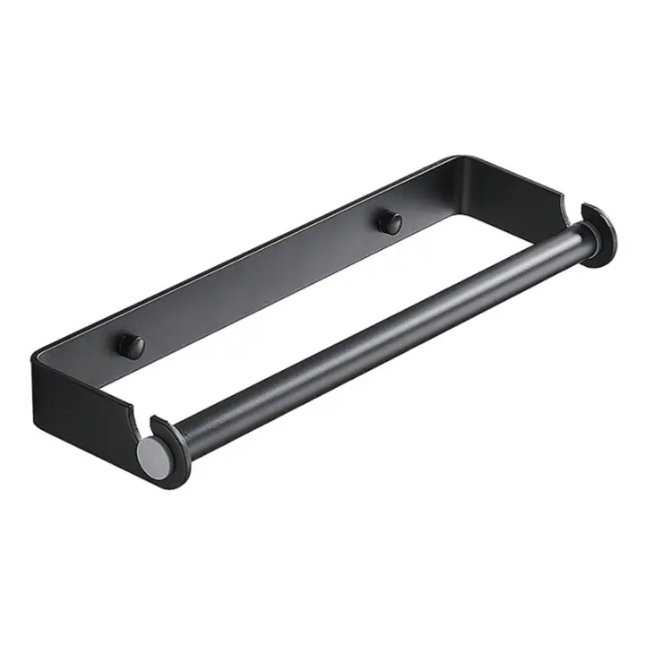 Soporte de Toallas de Papel Montado en la Pared para Cocina Estante de Almacenamiento de Material de Aluminio Soporte de Rollo de Papel Peligroso Normal Producto de China - 1