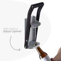 Trituradora de Lagas para cerveza de 16 oz/500 ml, herramienta de lats de reciclaje Montada en la pared con abridor de botellas y mango de Goma antideslizante, resistant y fácil de configurar - details 3