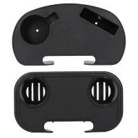 Mesa De Silla Clip on Con Ranura Para Móvil Multifuncional Para Jardín Patio Piscina Silla De Lounging Material ABS Negro - details 5