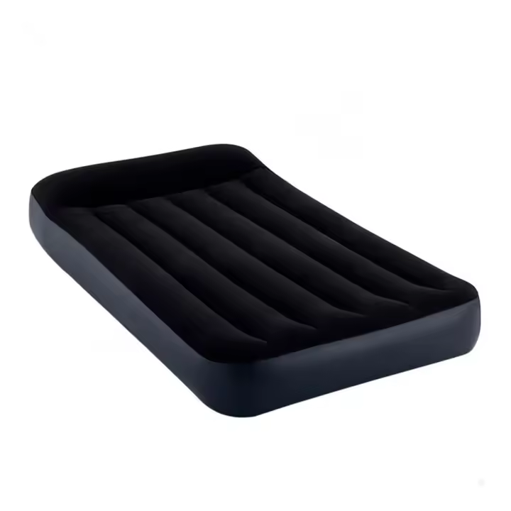 Colchón Hinchable Intex Dura-Beam Standard Pillow Rest Classic Negro 25x99x191 Cm con Bomba Eléctrica y Almohada Incorporada - 1