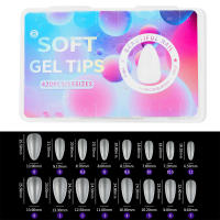 PINPAI 420PCS Uñas Postizas De Gel Mate Almendro Coffin T Forma Cubiertas Completas Falsas Uñas Capullos De Gel Artificial Suave Tamaño M 15 Tamaños Diferentes - details 12