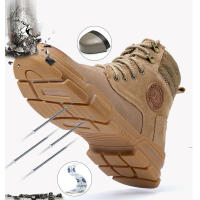 Botas De Seguridad Con Punta De Acero Resistente Al Desgaste Y Al Agujero Botas De Trabajo Impermeables Para Construcción Industrial Para Hombres - details 5