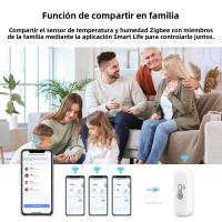 Sensor De Temperatura Y Humedad Inteligente Tuya Zigbee/Wifi Batería Poderada Termostato APP Seguridad Inteligente Compatible Con Google Home - details 10