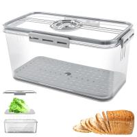 Caja De Almacenamiento De Alimentos Grande Con Registro De Tiempo Para Panadería Caja De Plástico De Grado Cocina Con Organizador De Nevera - details 6