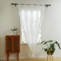 Cortina De Tules Bordada Con Patrón De Ramas De Sauce Para Estilo Moderno Pastoral Decoración De Sala De Estar Translúcida De Poliéster 100% - details 0