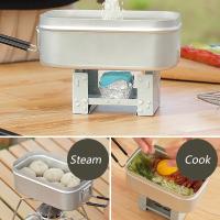 TARKA Caja De Almuerzo De 1000ml Estilo Japonés Aleación De Aluminio Para Camping Picnic BBQ Uso En La Mesa De La Cocina - details 2