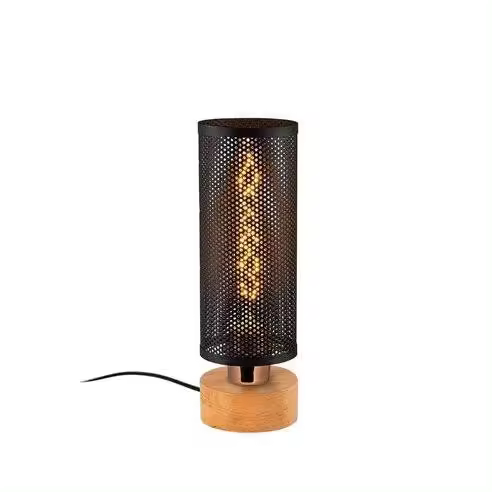 CRISTAL RECORD Lámpara de Mesa de Madera Modelo 13 - Iluminación LED Interior - 1