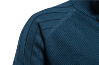 Suéter para Hombre, Chaqueta Cárdigan de Otoño para Hombre, Nuevo suéter Jacquard con Solapa de Color sólido, suéter Informal con Cuello Alto - details 9