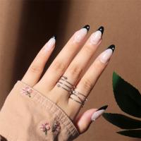 24Pcs Uñas Postizas Blancas En Gradiente Impermeables Presión En Uñas Falsas Cubiertas Completas Reutilizables Para Niñas Diseños Profesionales De Uñas Artísticas - details 6