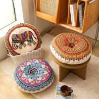 Cojín Redondo Vintage Para Silla Estilo Bohemio Retro Étnico Tapete Tatami Para Rincón De Ventana Almohada Colchoneta De Piso - details 8