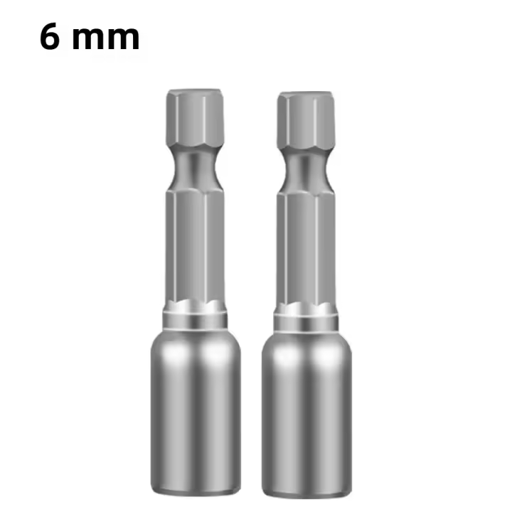 Juego De 2/4 Piezas De Llaves De Impacto Magnéticas 6-13mm Con Mango Hexagonal De 1/4 Pulgada Para Taladro Eléctrico Herramientas De Conductores Magnéticos Sin Cable - 1