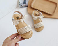 Sandalias De Niña Con Lazo Y Tejido Suave Estilo Bohemio Clásico De Verano Antideslizantes Tobilleras Abiertas Para Niños - details 12