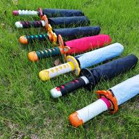 Paraguas Tricromático Demon Slayer Katana De Tercer Plegado Kimetsu No Yaiba Espada Japonesa De Tamaño Real Para Adultos Accesorio De Anime Para Lluvia Y Sol - details 1