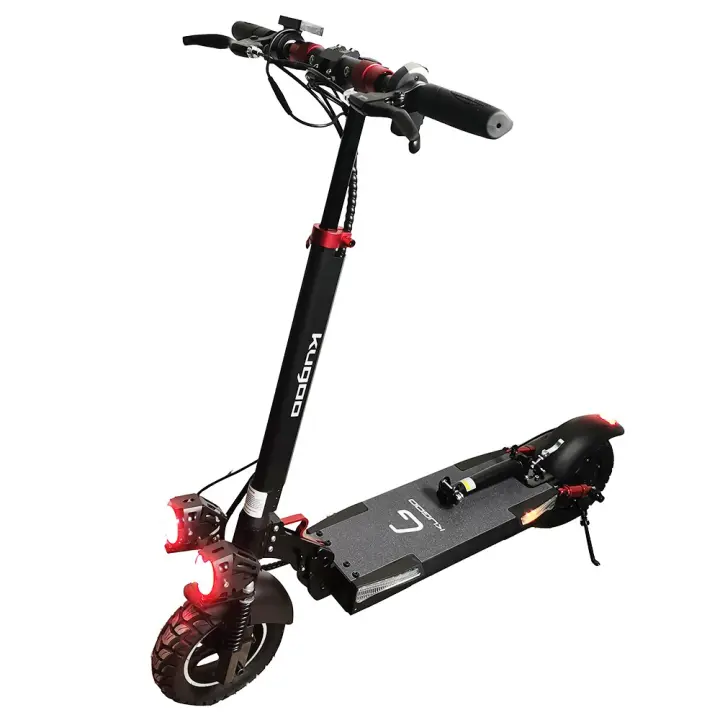 KUGOO M4 Pro Patinete Eléctrico Plegable, Neumático Todoterreno de 10 Pulgadas, Motor Sin Escobillas de 500W, Velocidad de 40-45 km/h, Batería de 48V 21Ah, Doble Freno de Disco, Manillar Plegable - 1