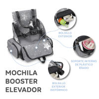 Trona De Viaje Portátil - Booster Bag Stars MS - Asiento De Bebés Convertible En Mochila 2 En 1, Perfecto para llevártelo a restaurantes o de viaje - details 1