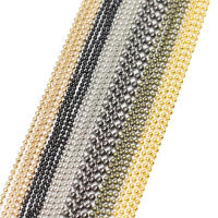 Cadenas De Bolas Metálicas En Lote De 5m Para Joyería DIY Accesorios De Enlaces De Collar Tamaños 1.2 1.5 2.0 Mm - details 2