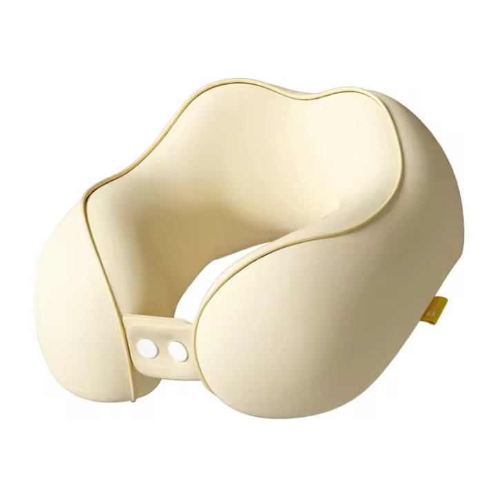 Almohada De Cuello Para Viaje En Avión U Tipo Portátil Para Acampar Al Aire Libre Con Bolsa De Almacenamiento Suministro De Viaje Material De Poliéster 100% Espuma De Memoria - 1
