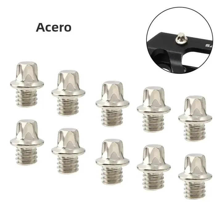 MUQZI 10pcs Tornillos Para Pedal De Bicicleta Acero Inoxidable Aleación De Aluminio Antideslizante Pin De Pedal MTB Piezas De Bicicleta - 1