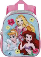 Mochila 3D Pequeña Adorable Princesas Disney Color Rosa y Azul. Tamaño 31x26x11cm. KARACTERMANIA - details 4