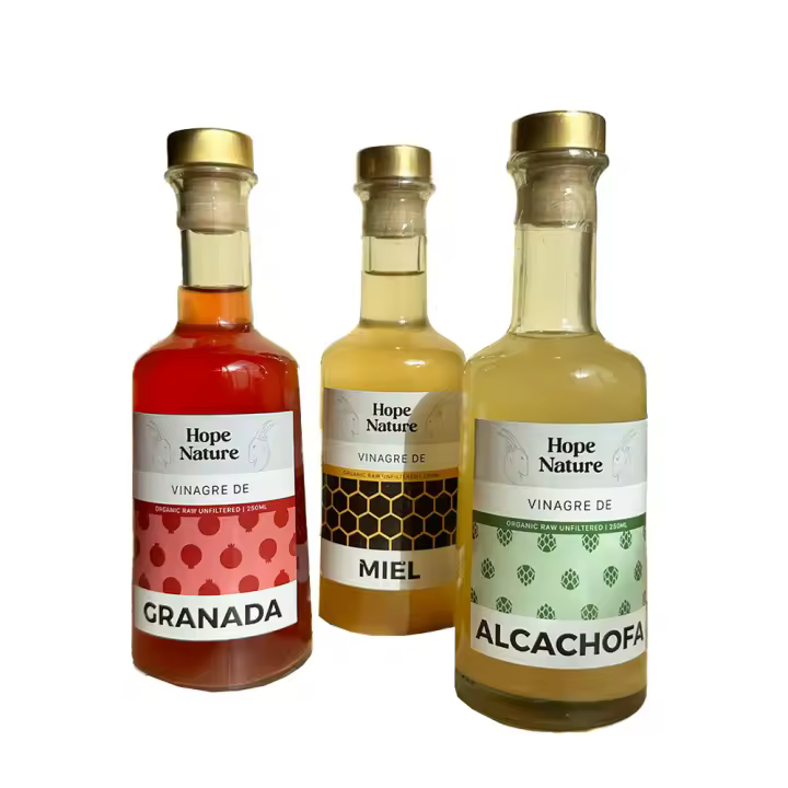 Pack 3 vinagres fermentados, probióticos y artesanales - 1
