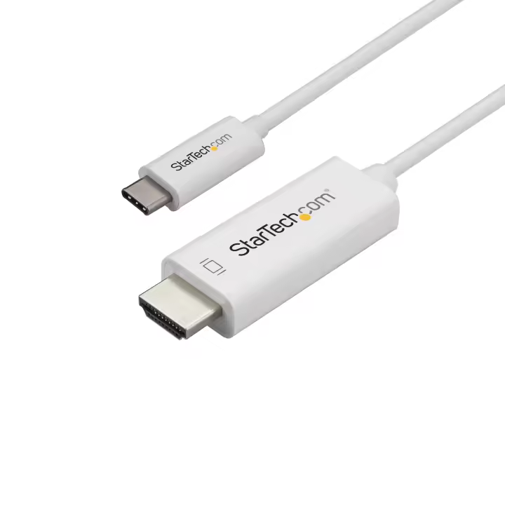 StarTech.com Cable Adaptador de 1m USB-C a HDMI 4K 60Hz - Blanco - Cable USB Tipo C a HDMI - Cable C - 1