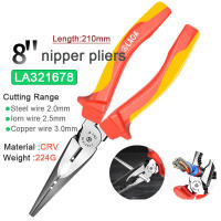 Alicates De Corte De Alambre Aislados LAOA VDE De 6'' 7'' 8'' Combinación Diagonal Nariz De Agujas Para Electricista Resistencia a Alta Tensión - details 5