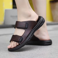 Zapatillas De Hombre Para Exterior En Cuero Ligero Flip-flops Verano Casual Playa Sandalias Hombre Plataforma Antideslizante Cómodas Clásicas - details 11