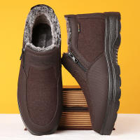 Zapatos De Piel De Peluche Para Hombre Invierno Antideslizantes Impermeables Cómodos Casual Plataforma Plana Talla True Adultos - details 4