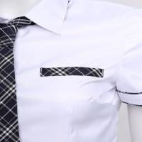 Disfraz Colegiala para Mujer Uniforme Escolar  Camisa Manga Corta+Minifalda Cuadro + Corbata  marca generica - details 2