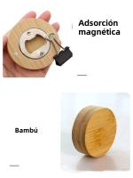 Abrebotellas Magnético De Madera Sólida Redonda Para Cerveza Y Cócteles Herramientas De Bar Eco-amigable Multifuncional - details 2