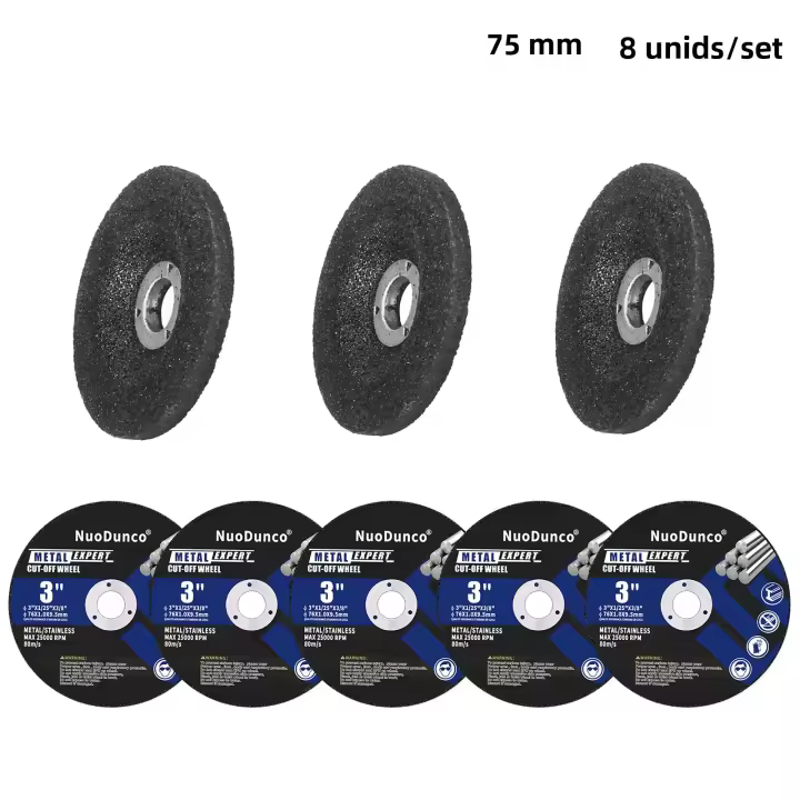 8Pcs/Set Rueda De Molienda 75mm 3 Pulgadas Para Corte De Metal Madera PVC Herramienta De Molienda Mini Corte Discos De Metal - 1