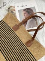 Bolso De Hombro Para Mujer Vintage Hecho a Mano Capacidad Grande Bolso De Paja Bohemio Verano Playa Casual Bolsa De Verano - details 5
