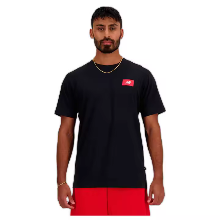 Camiseta de Manga Corta New Balance  para hombre en color negro - 1