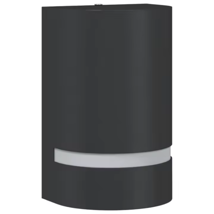 vidaXL Lámpara de pared de exterior aluminio fundido negro Dimensiones 80 x 100 x 240 mm, 80 x 100 x 150 mm - 1