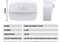 Lámpara Nocturna Inteligente LED Para Gabinete Con Sensor De Movimiento PIR Para Cocina Dormitorio Armario Armario Escalera - details 7
