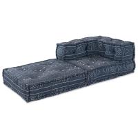 Pouf Modular vidaXL Índigo 70x70x54 Tela - details 0