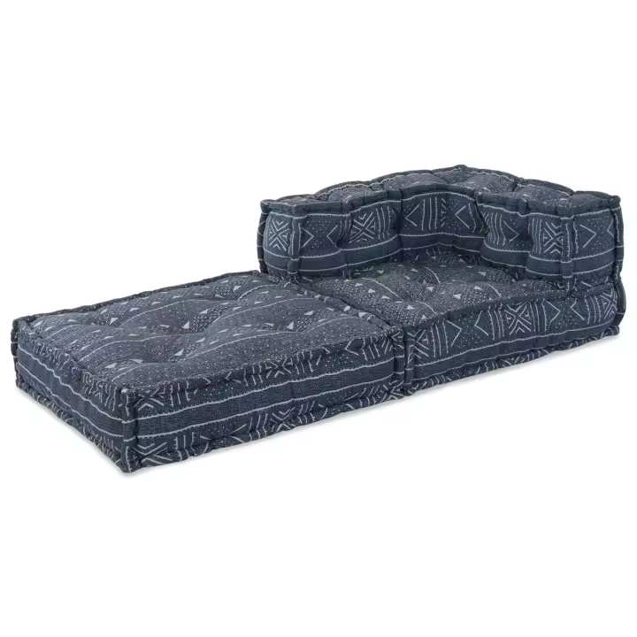 Pouf Modular vidaXL Índigo 70x70x54 Tela - 1