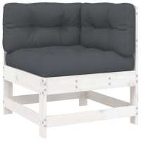 vidaXL Sofá esquinero con cojines madera maciza de pino Pino natural, Pino blanco, Pino gris Conjunto Terraza Muebles Jardín Exterior Juego de Muebles de jardín Mueble Jardín Exterior Muebles de Salon Exterior - details 3