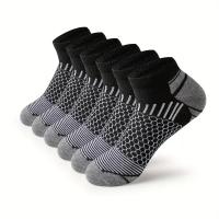 6 Pares De Calcetines Deportivos Para Hombre De Calidad Superior Calcetines De Tobillo Para Correr Y Ciclismo Diseño De Ceniza Y Comodidad Adecuados Para Regalo - details 6