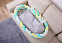 Protector de cuna para bebé, tejido a mano danés con trenza de cuatro hilos, anticolisión. - details 2