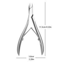 Tijeras De Cutícula Para Arte De Uñas 1Pc Herramientas De Cuidado De Manicura Y Pedicura Eliminador De Piel Muerta Acero Inoxidable - details 5