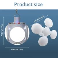 Lámpara De Camping Solar Impermeable Con Luz De Fútbol Y USB Recargable Bombilla LED Plegable Para Emergencias Lámpara De Pesca Ideal Para Tienda De Campaña Jardín Hogar Coche Fiesta - details 12