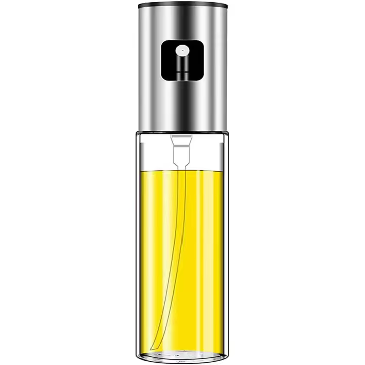 Pulverizador Aceite Cristal de Acero Inoxidable Aceitera De Aceite de Oliva, Spray Aceite para Freidora de Aire Air Fryer Cocina, Vaporizador Aceite de Oliva y Vinagre - 1