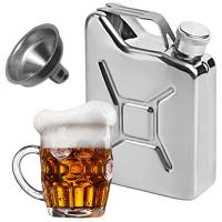 Flasque De 5 Oz En Acero Inoxidable Con Taza Creativo Botella De Vino Portátil Para Whiskey Y Licor Regalo Para Hombres Personalizable - details 4