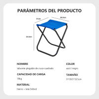 Taburete Plegable Portátil de Tela Oxford，Silla Plegable Ultraligera de Camping, Playa y Jardín - Estructura de Metal Antirrobo, Asiento de Tela Transpirable Azul Claro, Fácil de Transportar y Almacenar,Silla Plegable Profesional para Actividades Al Aire - details 8