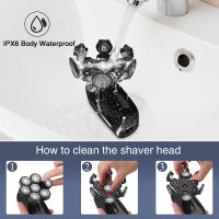 Kensen 5 En 1 Afeitadora Eléctrica 7D Cabeza De Corte Flotante Recargable Kit De Afeitado Para Hombres IPX6 Impermeable Trimmer De Barba - details 5