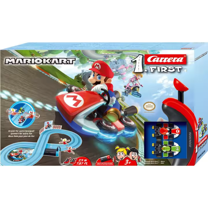 Pista Carrera Nintendo Mario Kart, incluye 2 coches (Mario y Yoshi) 2,4 Metros (20063026) - 1