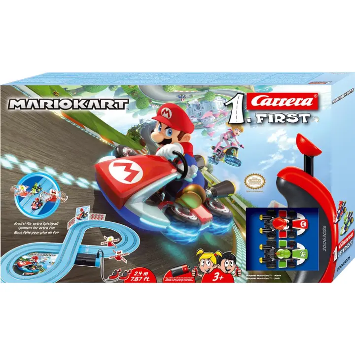 Pista Carrera Nintendo Mario Kart, incluye 2 coches (Mario y Yoshi) 2,4 Metros (20063026) - 1
