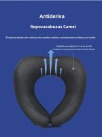 Almohada De Cuello Para Viaje Durable En Forma De U No Deformable Almohada Portátil Para Avión Rellena De Espuma De Memoria Material Poliéster/Celulosa - details 6